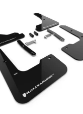 Rally Armor Black Mud Flap w/ White Logo Hyundai Elantra 2024                                     - MF119-UR-BLK-WH - Image 2