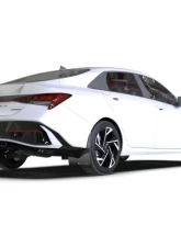 Rally Armor Black Mud Flap w/ White Logo Hyundai Elantra 2024                                     - MF119-UR-BLK-WH - Image 2
