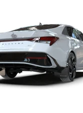 Rally Armor Black Mud Flap White Logo Hyundai Elantra N Line 2024                                     - MF120-UR-BLK-WH - Image 2