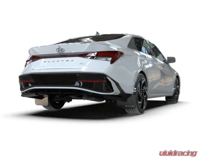 Rally Armor Black Mud Flap White Logo Hyundai Elantra N Line 2024 - MF120-UR-BLK-WH