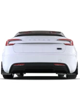 Rally Armor Black UR Mud Flap w/ White Logo Tesla Model 3 Highland 2024                                     - MF122-UR-BLK-WH - Image 2