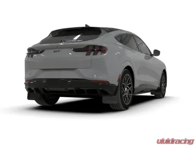 Rally Armor Black UR Mud Flap w/ Dark Grey Logo Ford Mustang Mach-E 2021-2023 - MF96-UR-BLK-DGRY