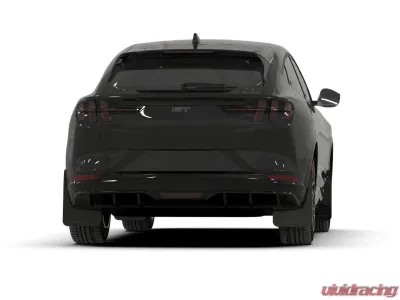Rally Armor Black UR Mud Flap w/ Metallic Black Logo Ford Mustang Mach-E 2021-2023 - MF96-UR-BLK-MBK