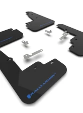 Rally Armor Black UR Mud Flap w/ Light Blue Logo Ford Mustang Mach-E 2021-2023                                     - MF96-UR-BLK-NB - Image 2