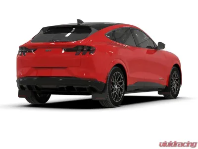 Rally Armor Black UR Mud Flap w/ Red Logo Ford Mustang Mach-E 2021-2023 - MF96-UR-BLK-RD