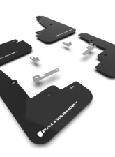 Rally Armor Black Mud Flap w/ White Logo Ford Mustang Mach-E 2021-2023                                     - MF96-UR-BLK-WH - Image 2