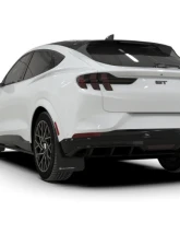 Rally Armor Black Mud Flap w/ White Logo Ford Mustang Mach-E 2021-2023                                     - MF96-UR-BLK-WH - Image 2