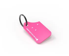 Rally Armor Pink Key Chain w/ White Logo