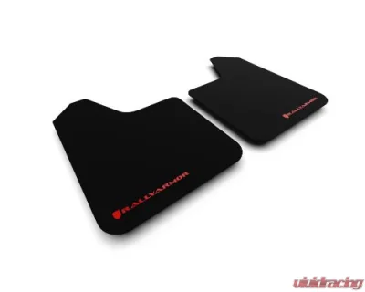 Rally Armor Universal Basic Mud Flap Red Logo | Pair - MF12-BAS-RD-LRT