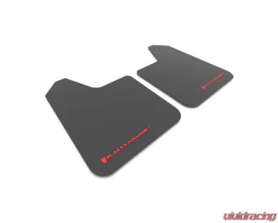 Rally Armor Universal UR Black Mud Flap Red Logo | Pair - MF12-UR-BLK-RD-LRT