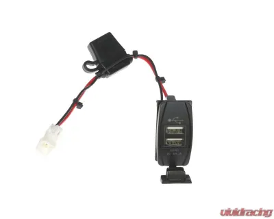 XTC Power Products Plug and Play Dual USB Power Port 5V 4.2A w/Amber LED, USB Cover & Harness Can-Am Maverick X3 2015-2023 - CAN-SW-USB-2A