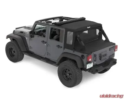 Bestop Halftop Soft Top Black Twill Jeep Wrangle JK 2007-2018 - 53901-17