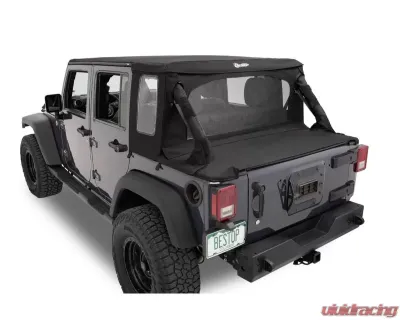 Bestop Halftop Soft Top Black Twill Jeep Wrangle JK 2007-2018 - 53901-17