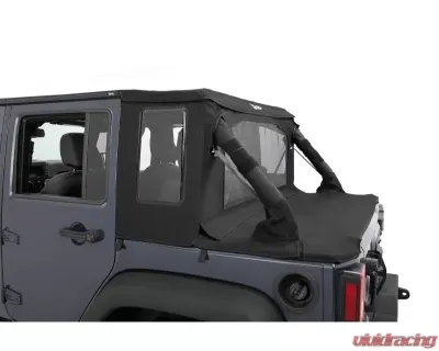 Bestop Halftop Soft Top Black Twill Jeep Wrangle JK 2007-2018 - 53901-17