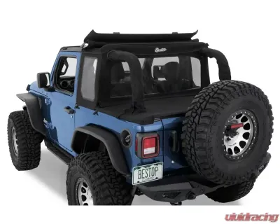 Bestop Halftop Soft Top Black Twill Jeep Wrangle JL 2018-2022 - 53903-17