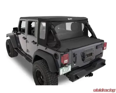 Bestop Halftop Soft Top Black Twill Conversion Kit Jeep Wrangle JK 2007-2018 - 80103-17