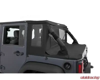 Bestop Halftop Soft Top Black Twill Conversion Kit Jeep Wrangle JK 2007-2018 - 80103-17