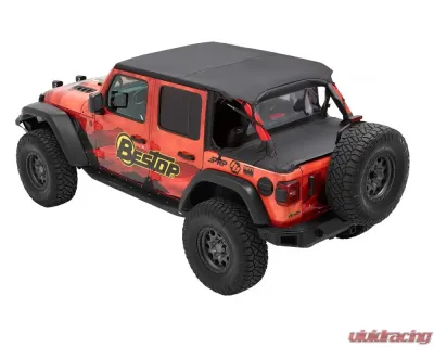 Bestop Header Extended Safari Cable Style Bikini Top Jeep Wrangler 2018-2020 - 52608-35