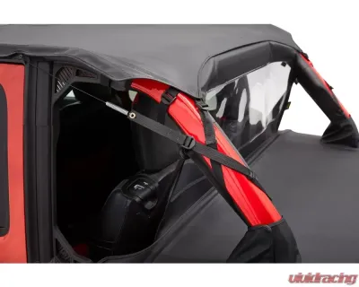 Bestop Header Extended Safari Cable Style Bikini Top Jeep Wrangler 2018-2020 - 52608-35