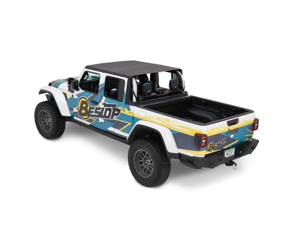 Bestop Header Extended Safari Cable Style Bikini Top Jeep Gladiator 2020 - 52615-35