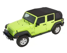 Bestop Black Twill Trektop Glide Soft Top Jeep Wrangler 4-Door 2007-2018