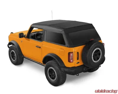 Bestop Trektop Slantback Soft Top for 2021-2023 Ford Bronco 2-Door, Black Diamond - 56872-35