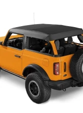 Bestop Trektop Slantback Soft Top for 2021-2023 Ford Bronco 2-Door, Black Diamond                                     - 56872-35 - Image 3