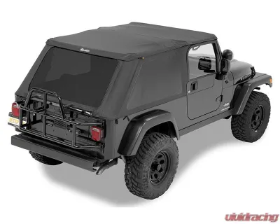 Bestop Premium Black Twill Trektop Slantback Soft Top for Jeep Wrangler TJ Unlimited 2004-2006 - 5682117