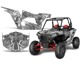 AMR Racing  Full Custom UTV Graphics Decal Kit Wrap Deaden Green Polaris RZR 1000 13-18