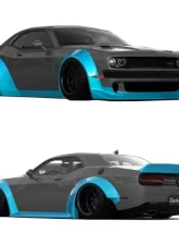 Clinched Flares Widebody Kit without Ducktail Spoiler Dodge Challenger 2008-2013                                     - CHAL-ABSwd - Image 2