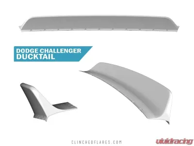 Clinched Flares Ducktail Spoiler Dodge Challenger 2008-2014 - duck-chal