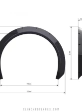 Clinched Flares "Eurolook" 10cm (3.9") Fender Flares                                     - EL10 - Image 3
