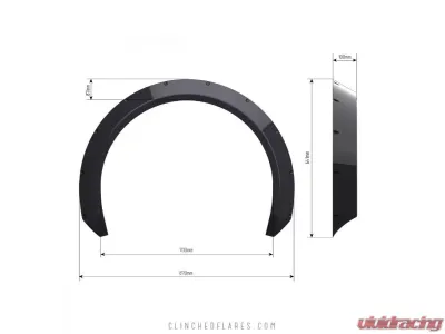 Clinched Flares "Eurolook" 10cm (3.9") Fender Flares - EL10