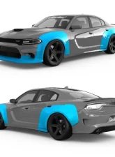 Clinched Flares Widebody Kit without Ducktail Spoiler Dodge Charger SXT, GT, R/T, Scatpack, SRT, Hellcat 2015-2021                                     - WB-CHAR-SXT - Image 2