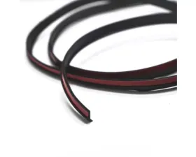 Clinched Flares Rubber Seal 1 Meter Black
