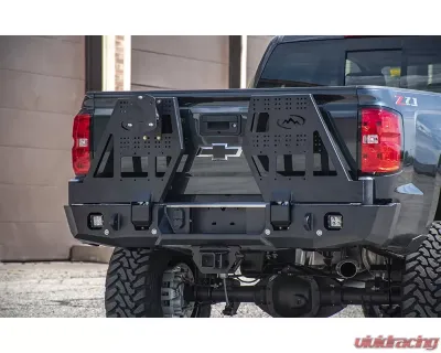 Expedition One Bare Metal Dual Swing Rear Bumper Chevrolet Silverado 2500 | Silverado 3500 2015+ - CHV2500/3500-15-19-RB-DSTC-BARE