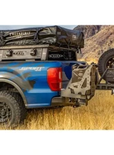 Expedition One Bare Metal Range Max Dual Rear Bumper w/ Dual Tire Carrier System Ford Ranger 2019+                                     - FORDRNGR-2019+-RB-DSTC-BARE - Image 3
