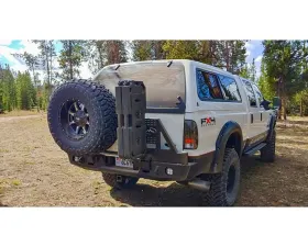 Expedition One Bare Metal Dual Tire Carrier System Rear Bumper Ford F-250 | F-350 1999-2016