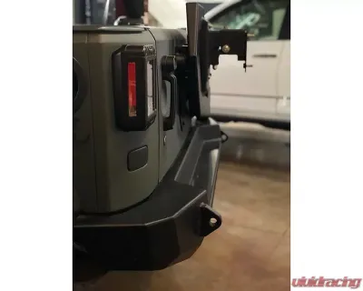 Expedition One Bare Metal Classic Core Series Bumper w/ Gen 3 Tire Carrier Arm Jeep Wrangler JK 2007-2018 - JK-CCS-RB-GEN3-STC-BARE