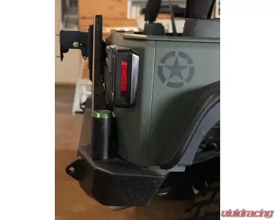 Expedition One Bare Metal Classic Core Series Bumper w/ Gen 3 Tire Carrier Arm Jeep Wrangler JK 2007-2018 - JK-CCS-RB-GEN3-STC-BARE
