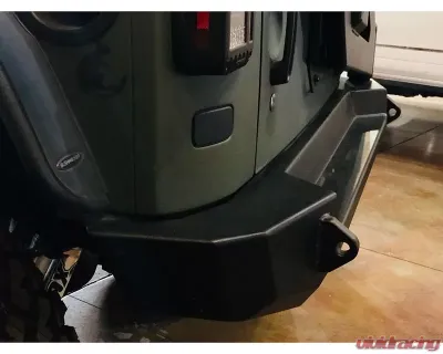 Expedition One Bare Metal Classic Core Series Bumper w/ Gen 3 Tire Carrier Arm Jeep Wrangler JK 2007-2018 - JK-CCS-RB-GEN3-STC-BARE
