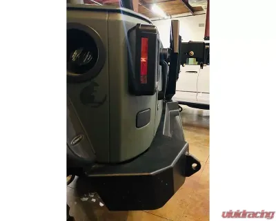 Expedition One Bare Metal Classic Core Series Bumper w/ Gen 3 Tire Carrier Arm Jeep Wrangler JK 2007-2018 - JK-CCS-RB-GEN3-STC-BARE