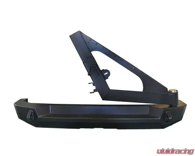 Expedition One Bare Metal Classic Core Series Bumper w/ Gen 3 Tire Carrier Arm Jeep Wrangler JK 2007-2018 - JK-CCS-RB-GEN3-STC-BARE