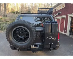Expedition One Bare Metal Rear Bumper w/ Dual Swing Tire Carrier System Ram 1500 2009-2018
