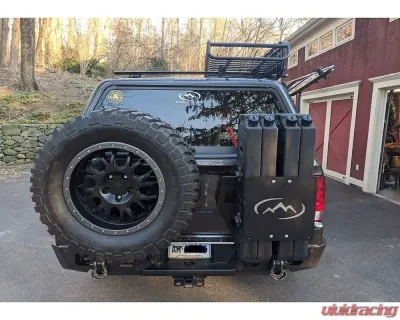 Expedition One Bare Metal Rear Bumper w/ Dual Swing Tire Carrier System Ram 1500 2009-2018 - RAM1500-09-18-RB-DSTC-BARE