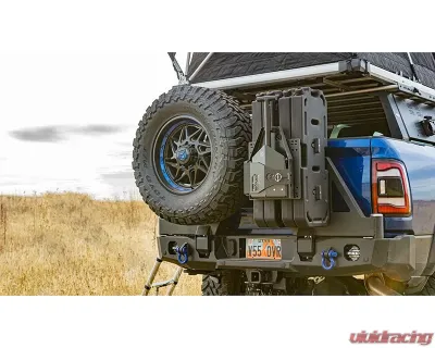Expedition One Bare Metal RangeMax Dual Swing Rear Bumper Ram 2500 | 3500 2019+ - RAM25/35-19+RB-DSTC-BARE