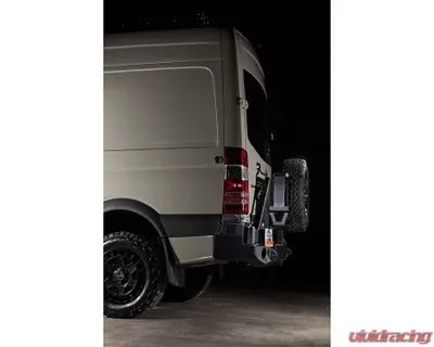 Expedition One Bare Metal Rear Bumper w/ Tire Carrier System Sprinter 2014-2018 - SPR-14-18-RB-DSTC-BARE