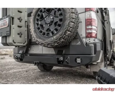Expedition One Bare Metal Rear Bumper w/ Tire Carrier System Sprinter 2014-2018 - SPR-14-18-RB-DSTC-BARE