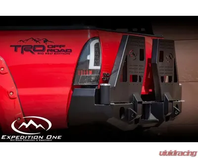 Expedition One Bare Metal Dual Swing Rear Bumper Standard Cut Toyota Tacoma 2nd Gen 2005-2015 - TACO05-15-RB-DSTC-BARE