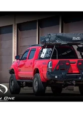 Expedition One Bare Metal Dual Swing Rear Bumper Standard Cut Toyota Tacoma 2nd Gen 2005-2015                                     - TACO05-15-RB-DSTC-BARE - Image 3